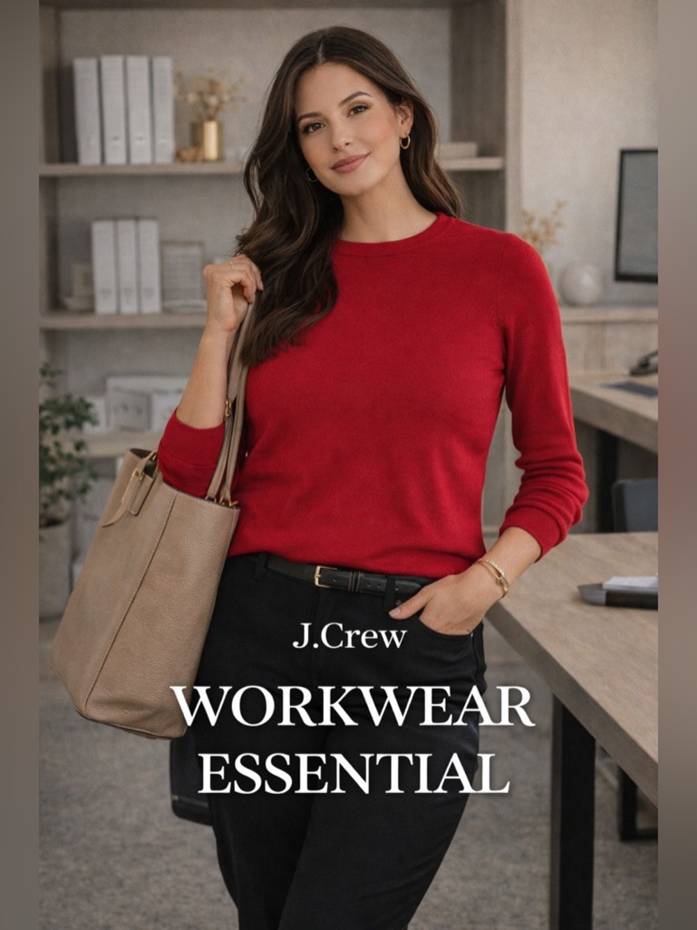 J.Crew Classic Red Crewneck Sweater | Timeless Everyday Essential ❤️